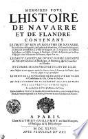 Memoires Povr L'Histoire De Navarre Et De Flandre