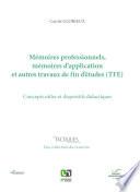 Mémoires professionnels, mémoires d'application et autres travaux de fin d'études (TFE)