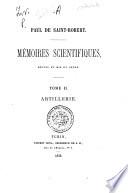 Mémoires scientifiques