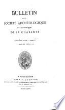 Mémoires - Société archéologique et histoirque de la Charente