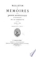 Mémoires - Société archéologique et histoirque de la Charente