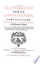 Mémoires sur la langue celtique