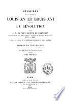 Mémoires sur les règnes de Louis XV et Louis XVI et sur la Révolution