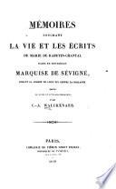 Mémoires touchant la vie les éscrits de Marie de Rabutin-Chantal, dame de Bourbilly, marquise de Sévigné
