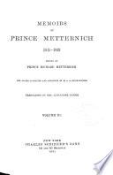Memoirs, 1773-1815