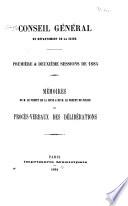 Memoirs de M. le préfet de la Seine et de M. le préfet de police, et procès-verbaux des délibérations