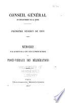 Memoirs de M. le préfet de la Seine et de M. le préfet de police, et procès-verbaux des délibérations