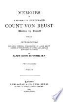 Memoirs of Friedrich Ferdinand, Count Von Beust