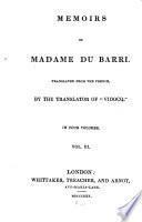Memoirs of Madame Du Barri
