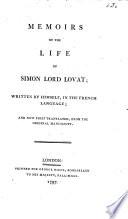 Memoirs of the Life of Simon Lord Lovat