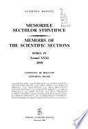 Memoirs of the Scientific Sections of the Academy of the Socialist Republic of Romania