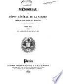 Mémorial du dépôt général de la guerre, imprimé par ordre du ministre