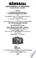 Mémorial encyclopédique et progressif des connaissances humaines, ou annales des sciences, lettres et beaux-auts
