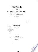 Memorie della Reale Accademia delle scienze di Torino
