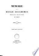 Memorie della reale accademia delle scienze di Torino