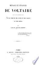 Ménage et finances de Voltaire