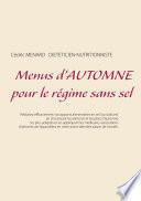 Menus d'automne pour le régime sans sel