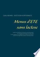 Menus d'été sans lactose