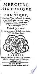 Mercure historique et politique contenant l'état présent de l'Europe