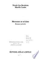 Mersonne ne m'aime