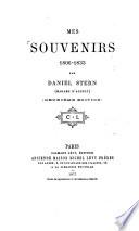 Mes Souvenirs 1806-1833 par Daniel Stern (Madame & Agoult)