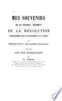 Mes souvenirs sur les principaux événements de la révolution