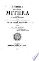 Meḿoire sur le culte de Mithra