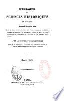 Messager des sciences historiques de Belgique