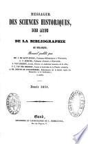 Messager des sciences historiques de Belgique