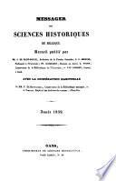 Messager des sciences historiques de Belgique