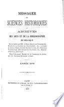 Messager des sciences historiques