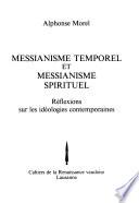 Messianisme temporel et messianisme spirituel