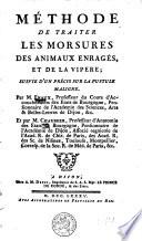 Méthode de traiter les morsures des animaux enragés, et de la vipere