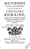 Méthode pour apprendre facilement l'hist. romaine