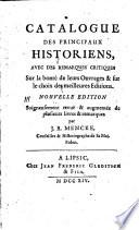 Methode pour etudier l'histoire ... avec un catalogue des principaux historiens ... Derniere ed. (etc.)