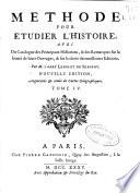 Methode pour etudier lH?istoire