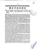 Méthode pour le traitement de la Fièvre éruptive miliaire, ou Suette miliaire, mise simplement à la portée du public
