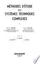 Méthodes d'étude des systèmes techniques complexes