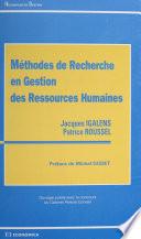 Méthodes de recherche en gestion des ressources humaines