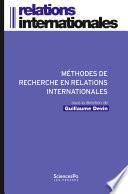 Methodes de recherche en relations internationales