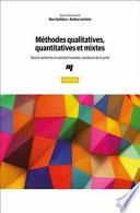 Méthodes Qualitatives, Quantitatives Et Mixtes Dans La Recherche En Sciences Humaines, Sociales Et De La Santé 2E Éd