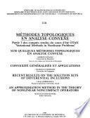 Méthodes topologiques en analyse convexe