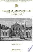 Métiers et gens de métiers en Roussillon et en Languedoc, XVIIe-XVIIIe siècles