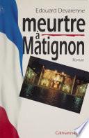 Meurtre à Matignon