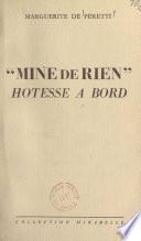 Mine de rien, hôtesse à bord