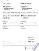 Minutes of Proceedings and Evidence of the Special Joint Committee of the Senate and of the House of Commons on Canada's International Relations