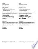 Minutes of Proceedings and Evidence of the Special Joint Committee on Reviewing Canadian Foreign Policy