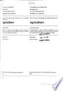 Minutes of Proceedings and Evidence of the Standing Committee on Agriculture