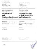 Minutes of Proceedings and Evidence of the Standing Committee on Indian Affairs and Northern Development