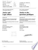 Minutes of Proceedings and Evidence of the Standing Committee on Justice and Legal Affairs